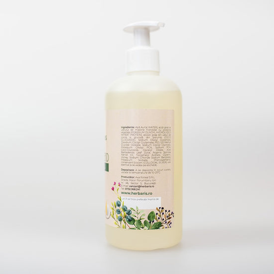 Sapun lichid barbati femei cu Ulei Esential de Menta 500ML, produs in Romania de Herbaris.