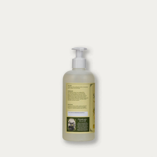 Săpun vegetal cu ulei de argan, Miere și ulei esențial de Geraniu 500 ml, cu livrare prin curier