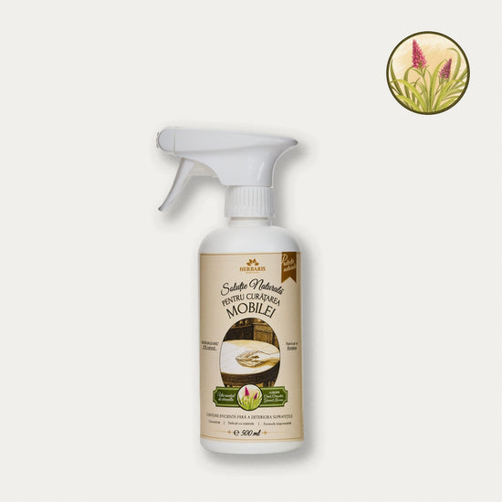 Soluție naturală pentru curățarea mobilei cu ulei esențial de Citronella, 500ml Herbaris