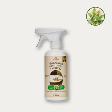Soluție naturală pentru curățarea mobilei cu ulei esențial de Roiniță, 500ml Herbaris