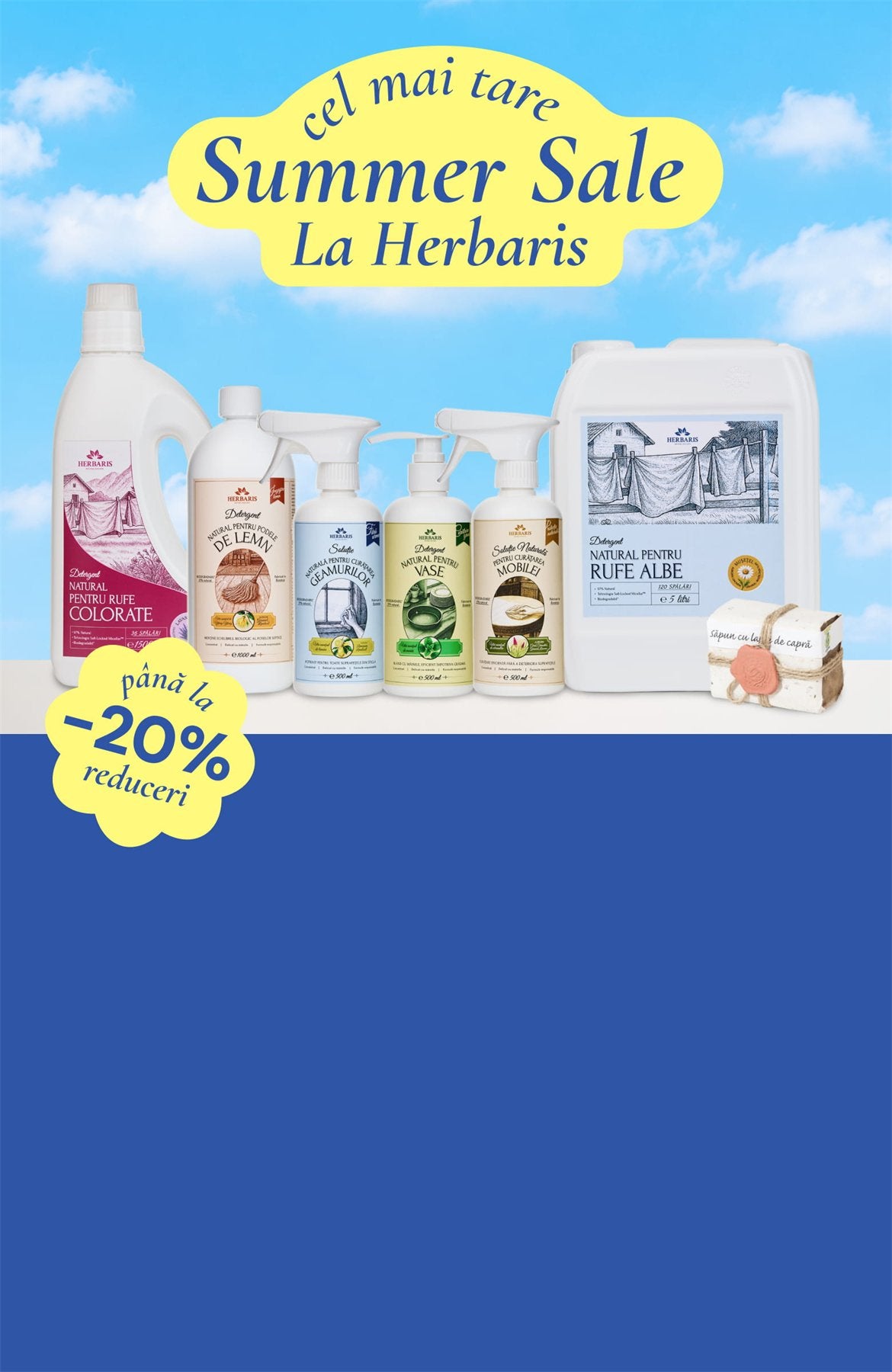 Dăm start promoțiilor de vară la Herbaris — reduceri de până la 20% la toate colecțiile